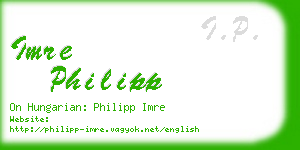 imre philipp business card